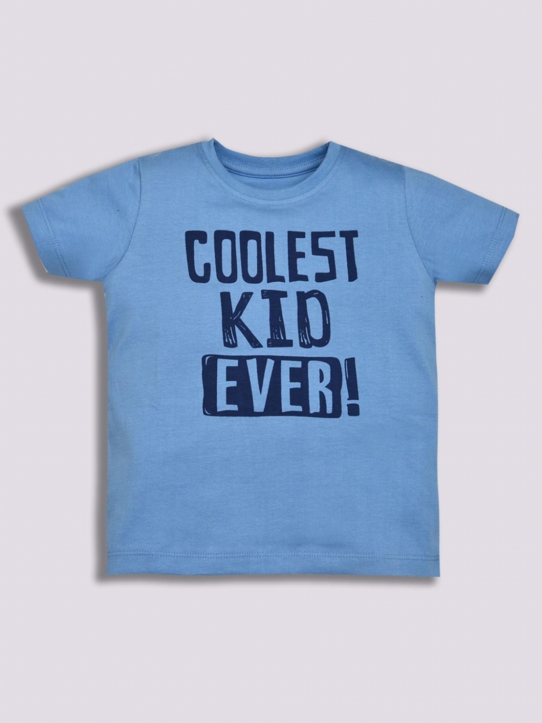 

YK Boys Typography Printed Round Neck Cotton T-shirt, Blue