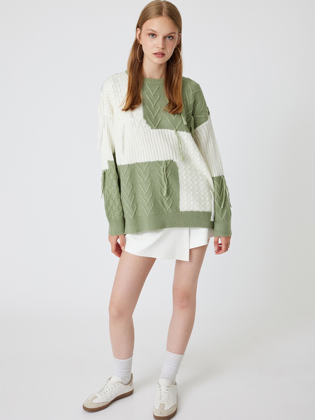 

Koton Women Cable Knit Pullover, White