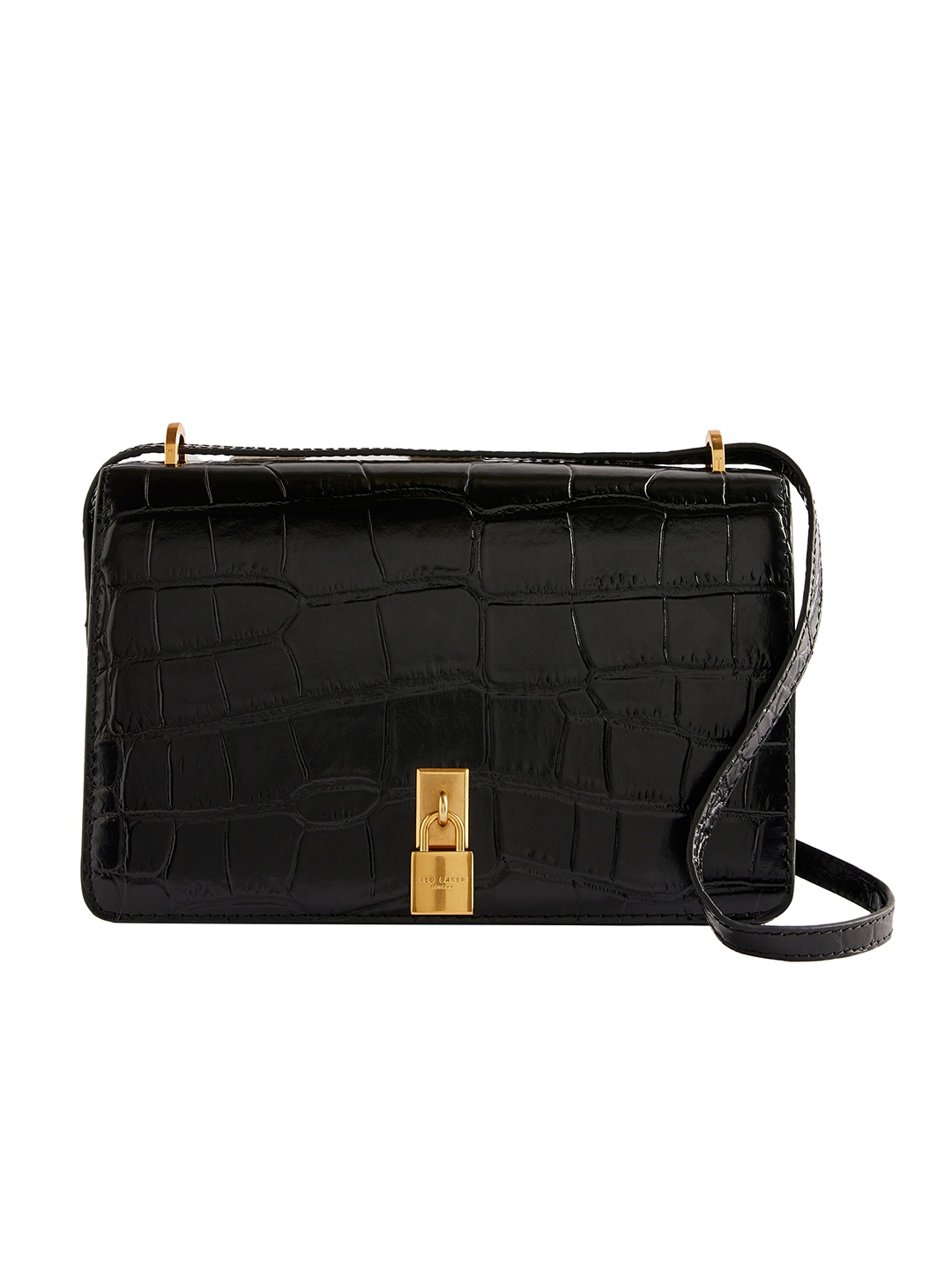 

Ted Baker Women Leather Structured Sling Bag, Black