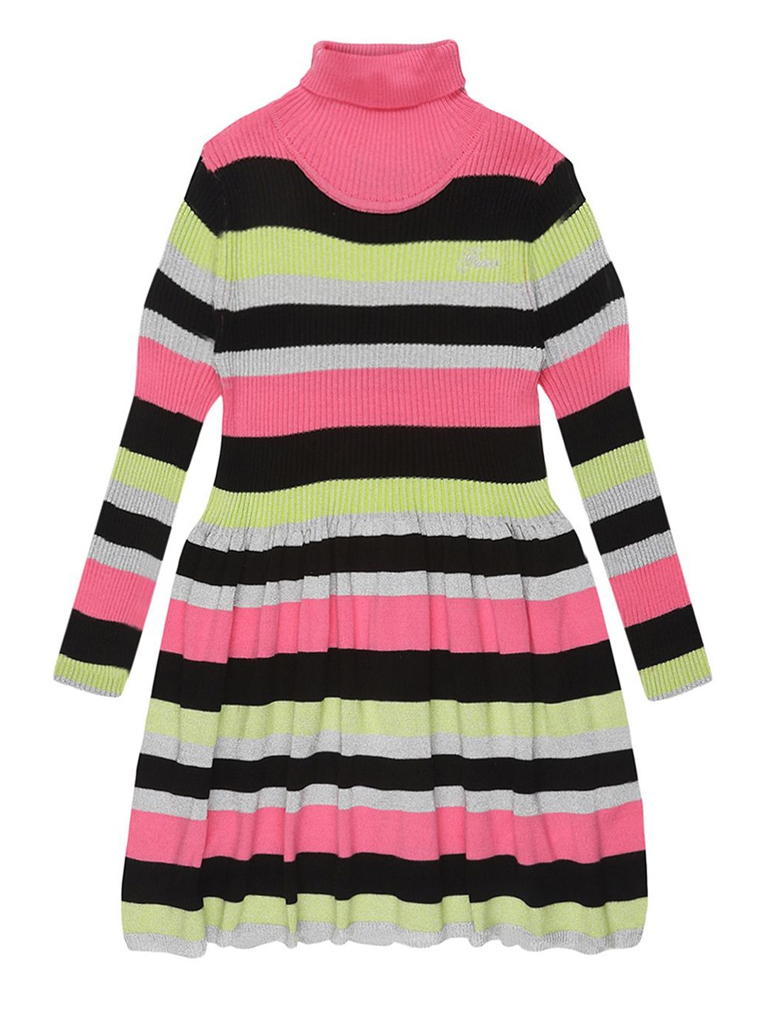 

GUESS kids Girls Striped A-Line Midi Dress, Pink