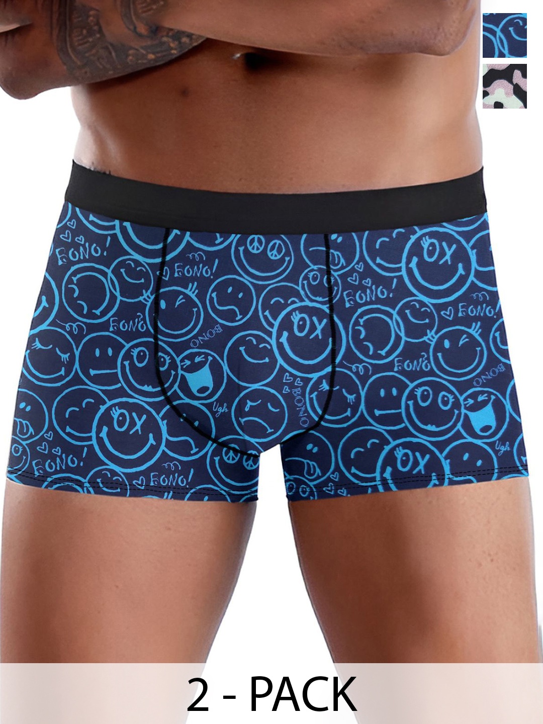 

DISPENSER Pack Of 2 Men Printed Trunk V11-C11-C15-L, Blue
