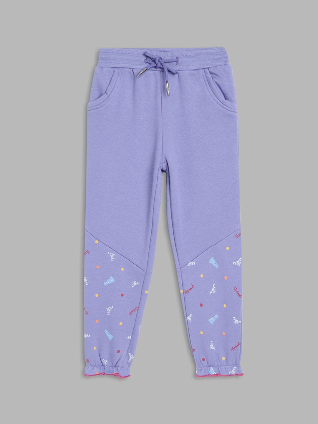 

Blue Giraffe Girls Mid-Rise Joggers Trouser, Purple