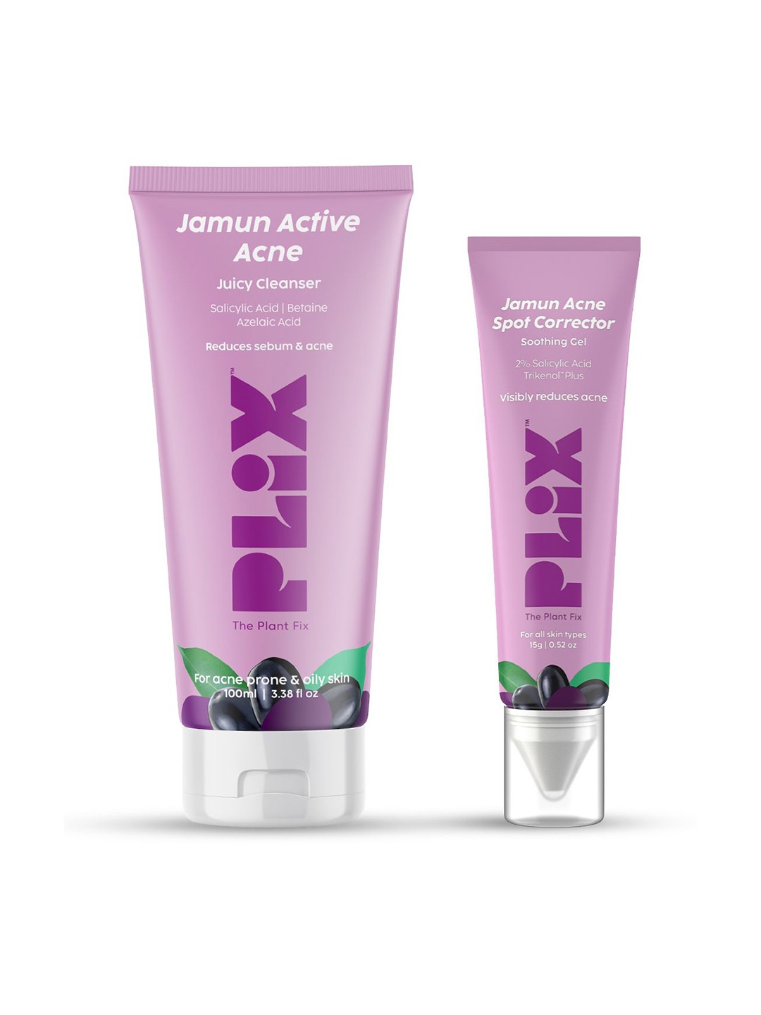 

PLIX THE PLANT FIX Jamun Active Acne- 100 ml & Spot corrector- 15 g, Purple