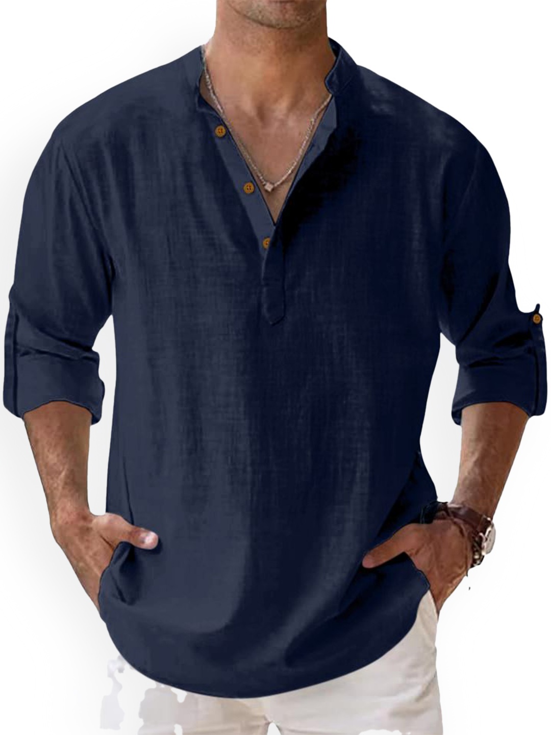 

Zombom Men Kurta, Navy blue