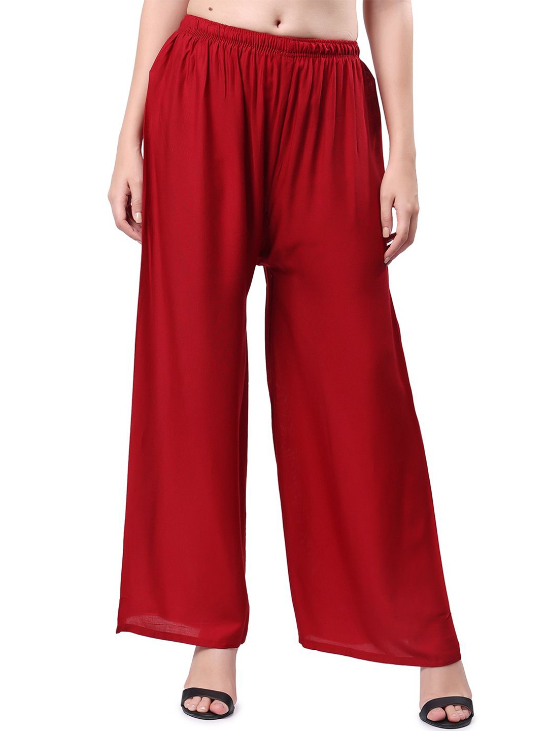 

Keviv Women Knitted Palazzos, Maroon