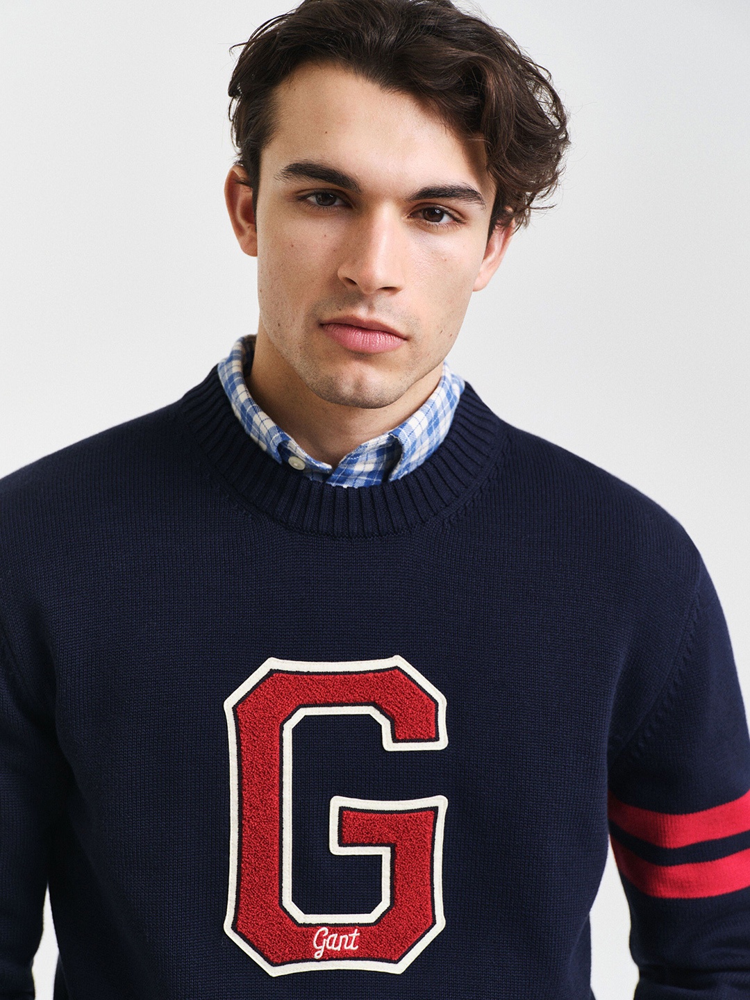 

GANT Men Typography Printed Pullover, Blue