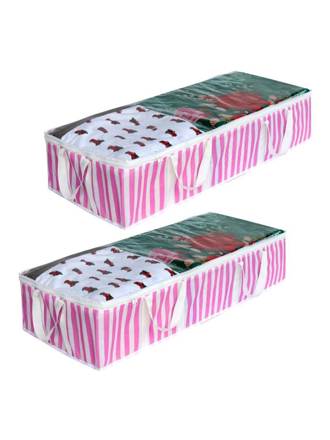 

prettykrafts Pink 2 Pieces Printed Multi-Utility Organisers