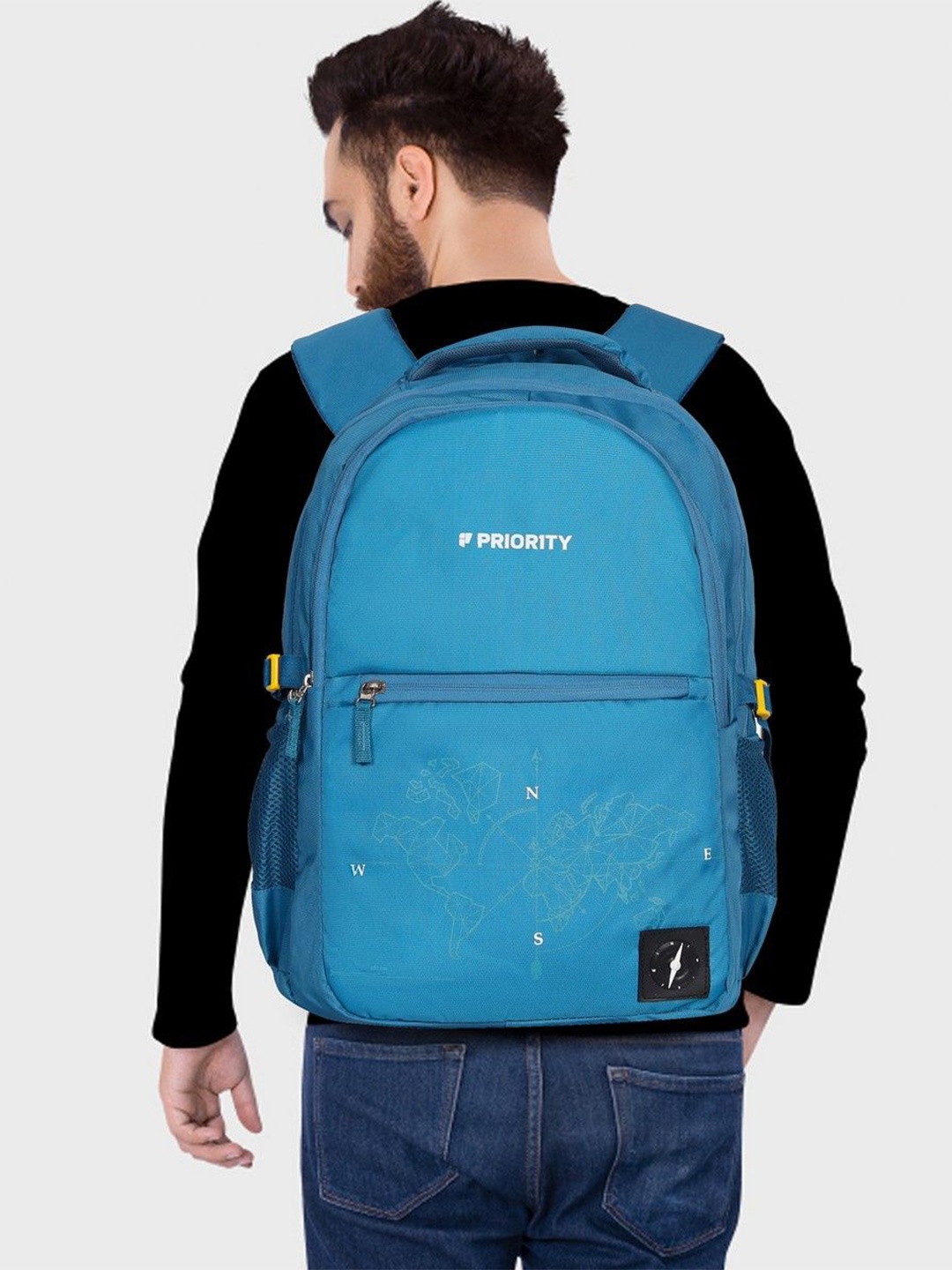 

Priority Unisex Brand Logo Backpack, Blue