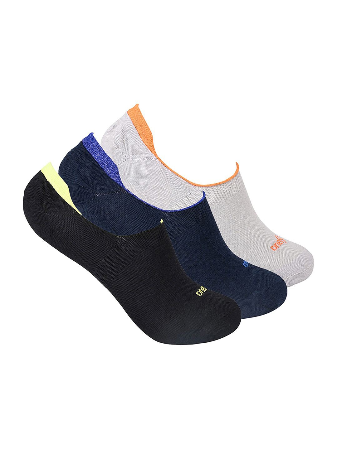 

One8 Men Pack Of 3 Shoe Liners Socks, Black