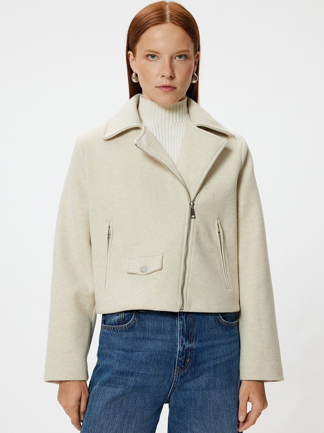 

Koton Women Tailored Jacket, Cream