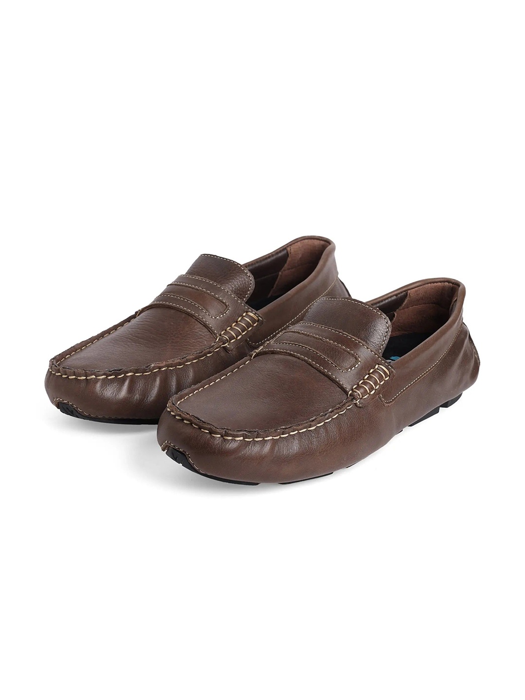 

ERGON Men Leather Lightweight Loafers, Brown