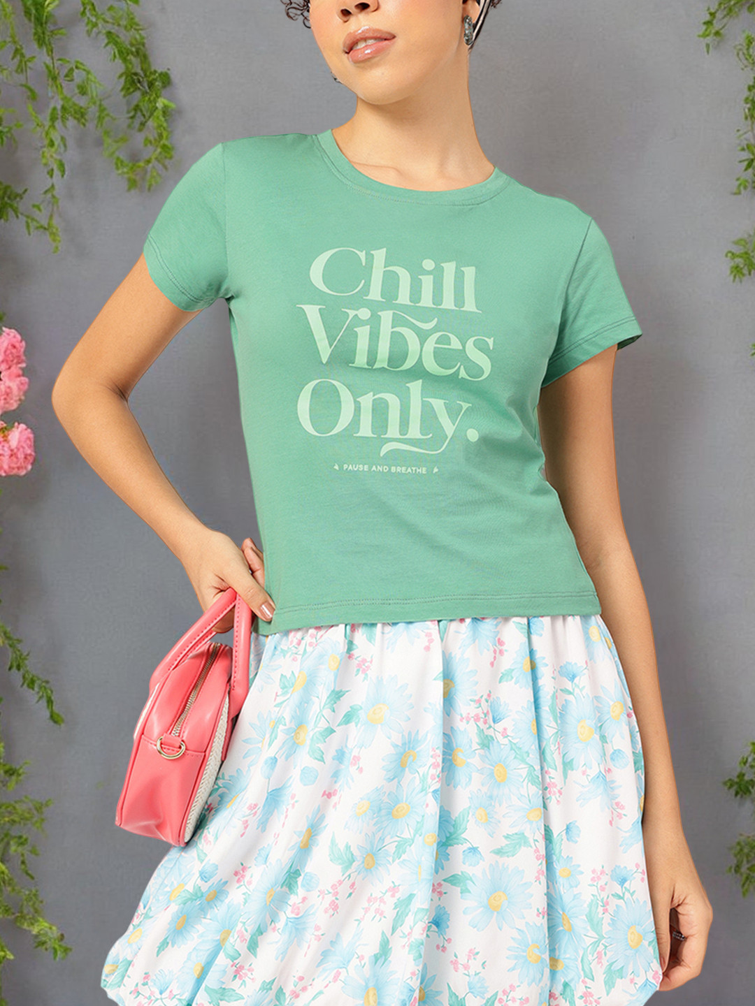 

DressBerry Seoul Swag Comfy Cotton Tee, Green