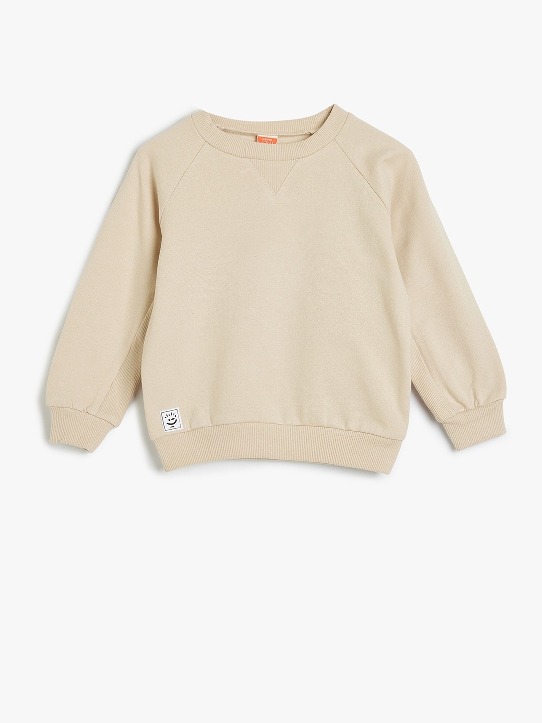 

Koton Boys Solid Round Neck Cotton Pullover Sweatshirt, Beige