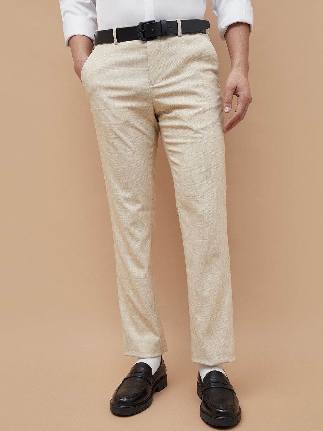 

CODE by Lifestyle Men Skinny Fit Trousers, Beige