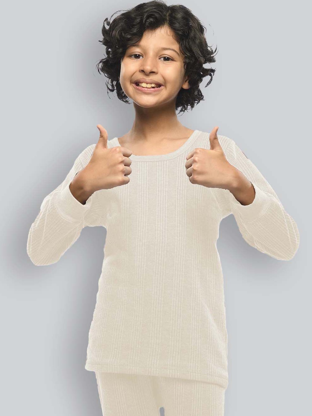 

INFERNO Kids Cotton Thermal Top, White