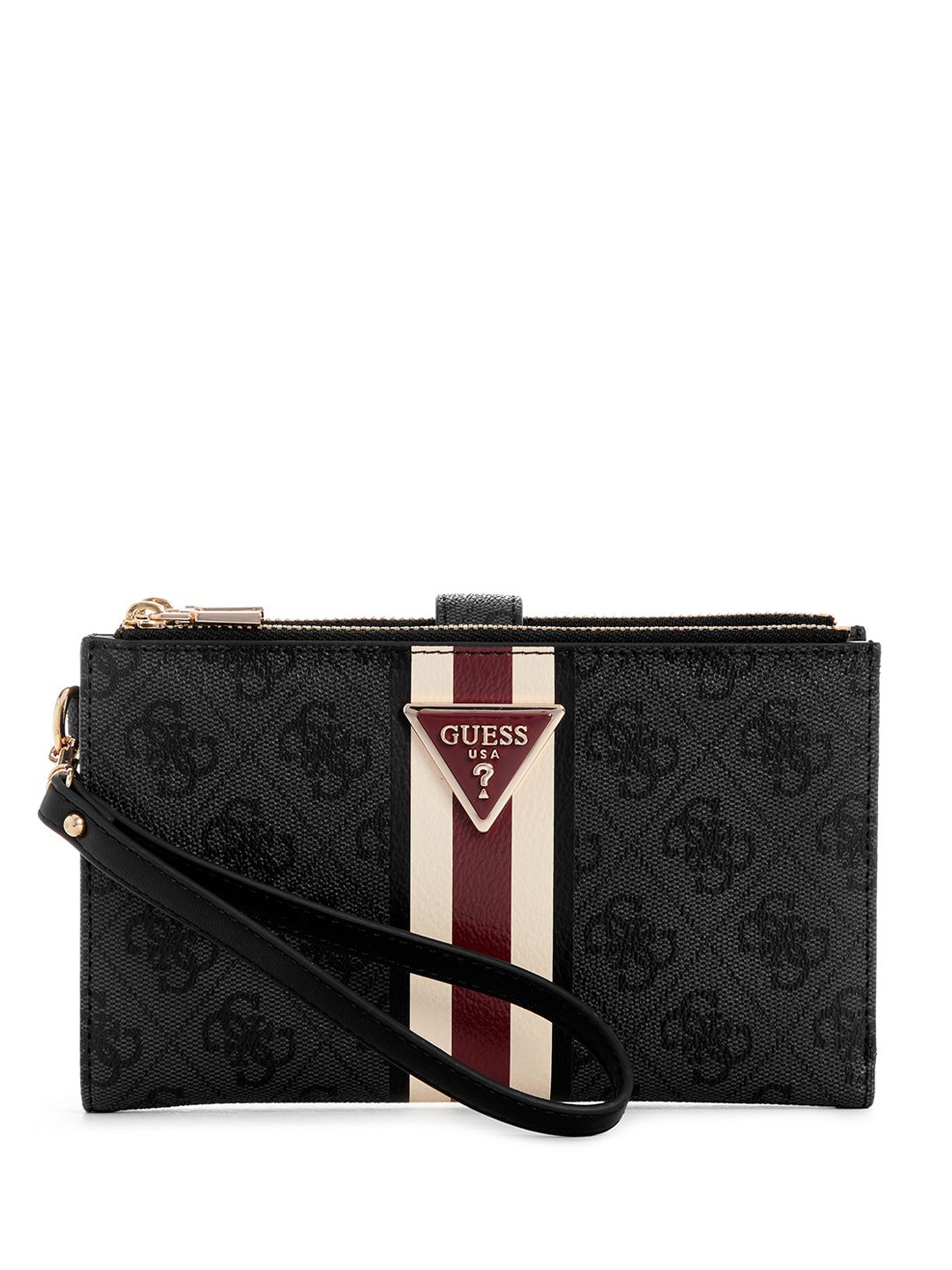 

GUESS Women Printed PU Two Fold Wallet, Grey