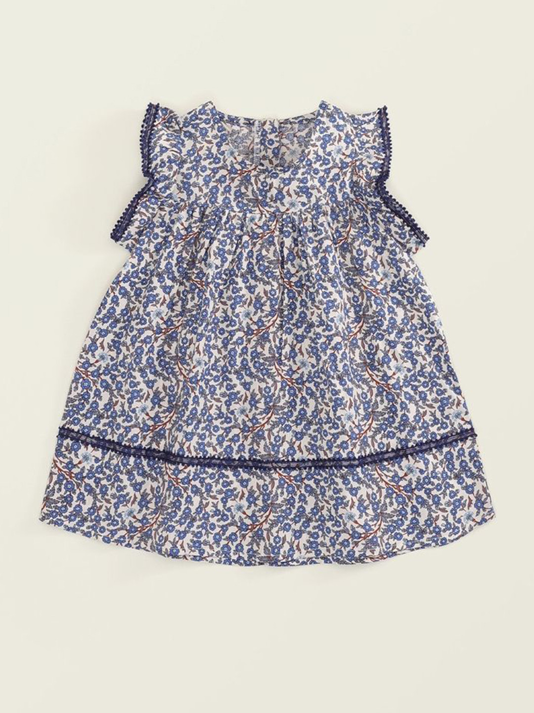

LULU & SKY Floral Print A-Line Dress, Blue