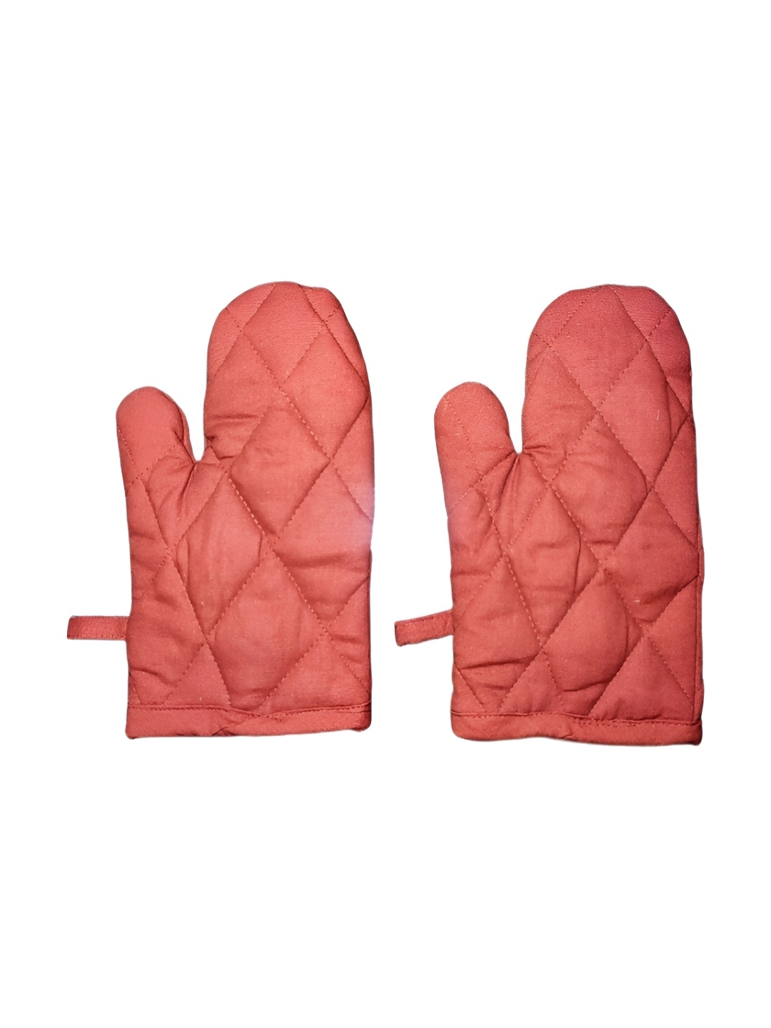 

UrbanArts Rust 2 Pieces Quilted Pure Cotton Padded Oven Gloves