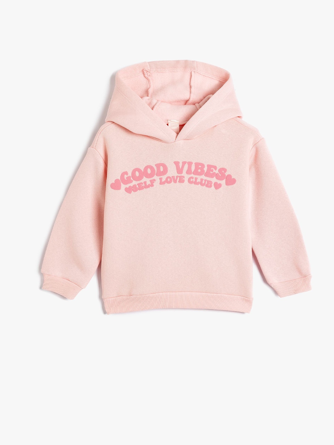 

Koton Girls Typography Printed Hood Cotton Pullover Sweatshirt, Pink