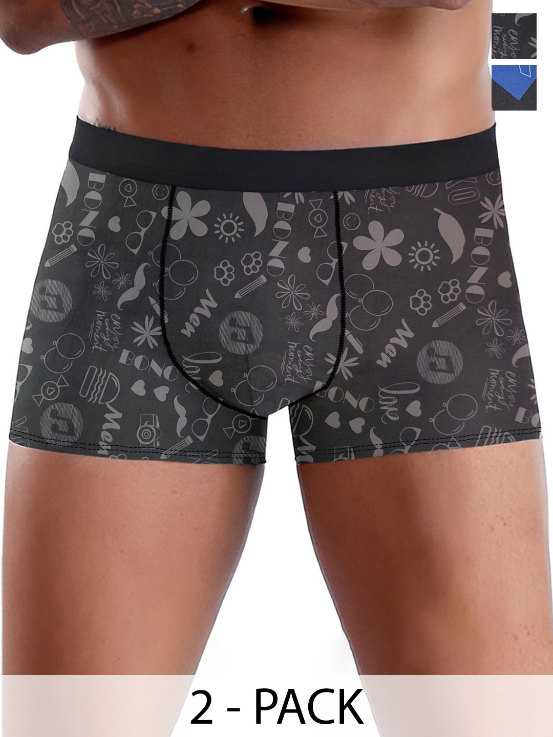 

DISPENSER Pack Of 2 Men Printed Trunk V3-C3-C14-L, Red