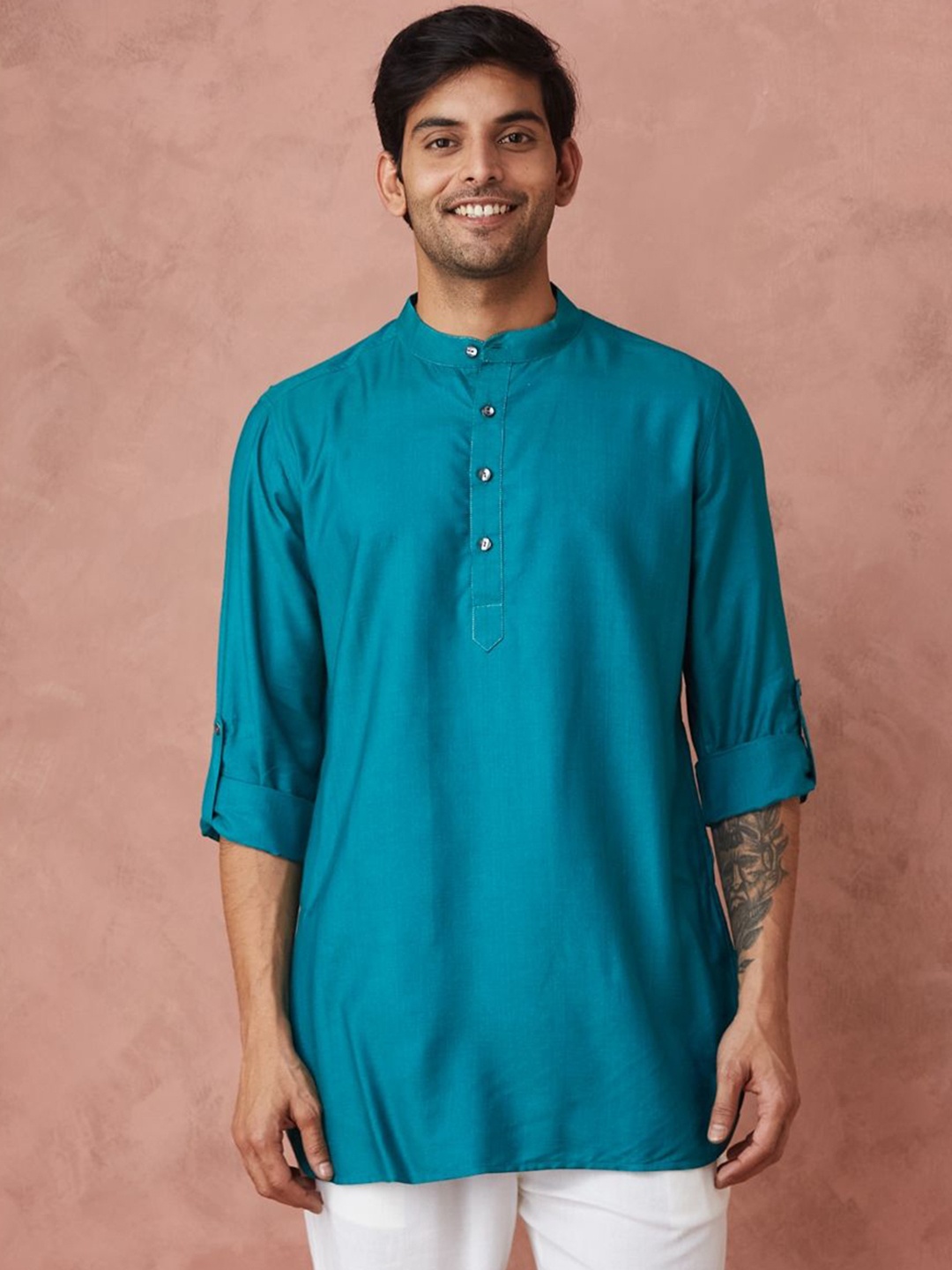 

Fabindia Men Kurta, Teal