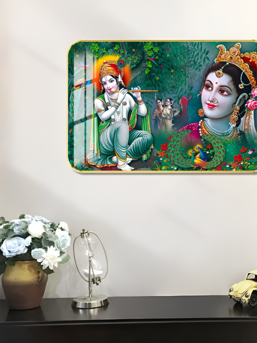 

WALLMAX Gold-Toned & Green Wooden Wall Art