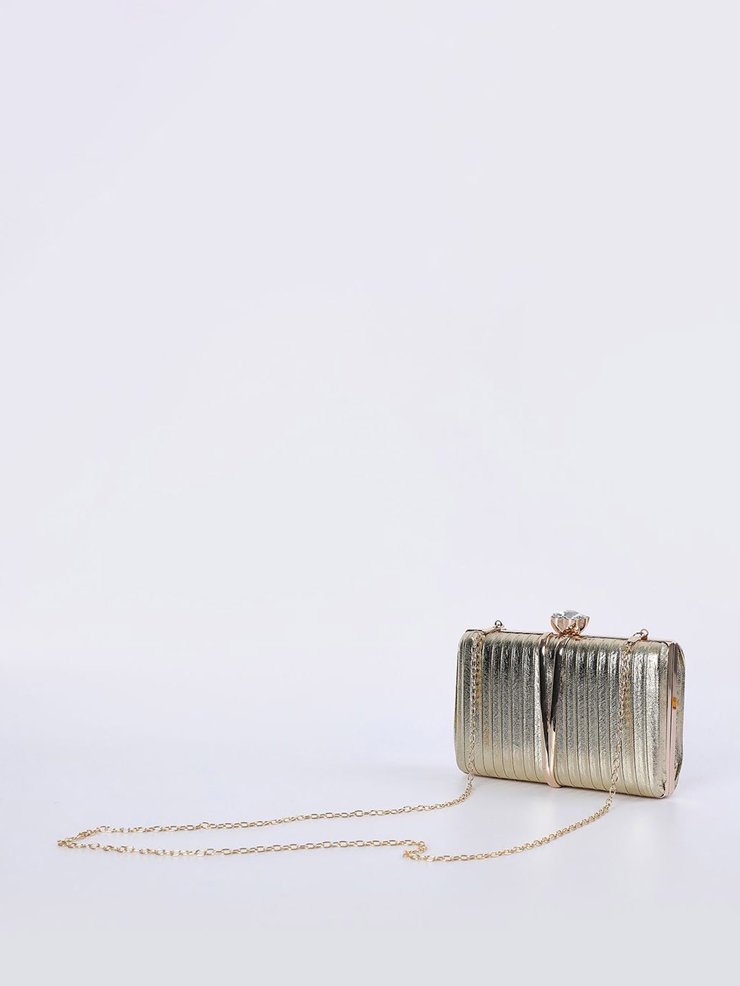 

CODE by Lifestyle PU Structured Handheld Bag with Fringed, Gold