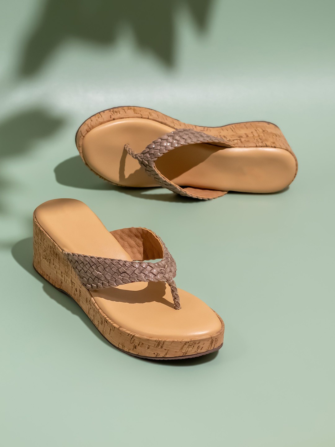 

Inc 5 Embellished Wedge Sandals, Beige