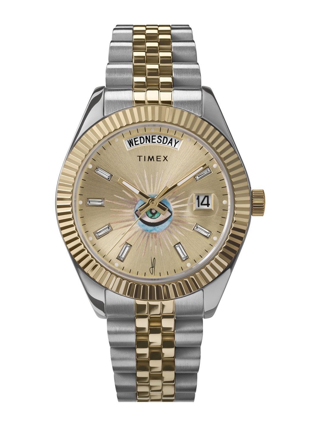 

Timex Women Dial & Stainless Steel Straps Analogue Watch TW2Y01700X6, Gold
