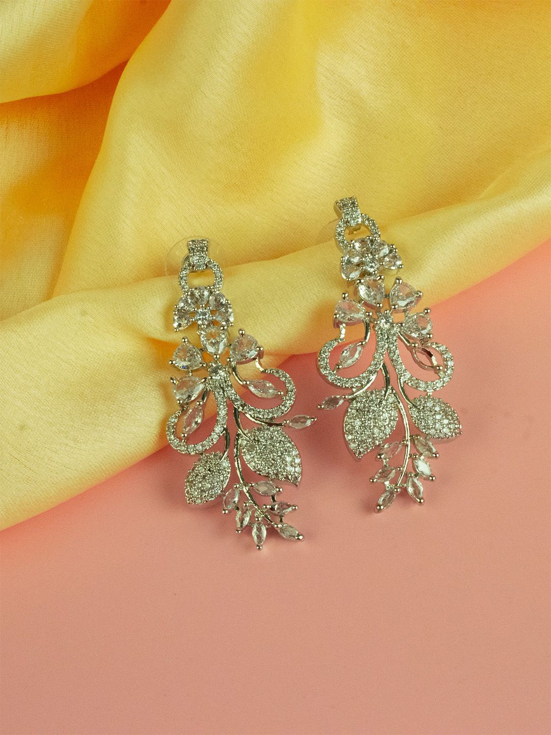 

SHARLEEZ Rhodium-Plated Classic Drop Earrings, Silver