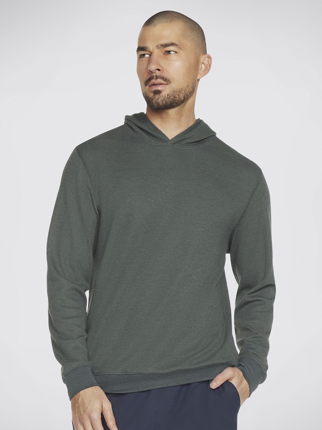 

Skechers Men Solid Hood Pullover Sweatshirt, Green