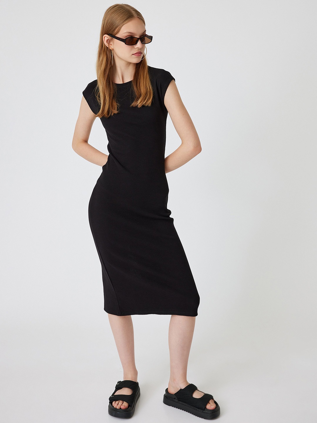 

Koton Sheath Midi Dress, Black