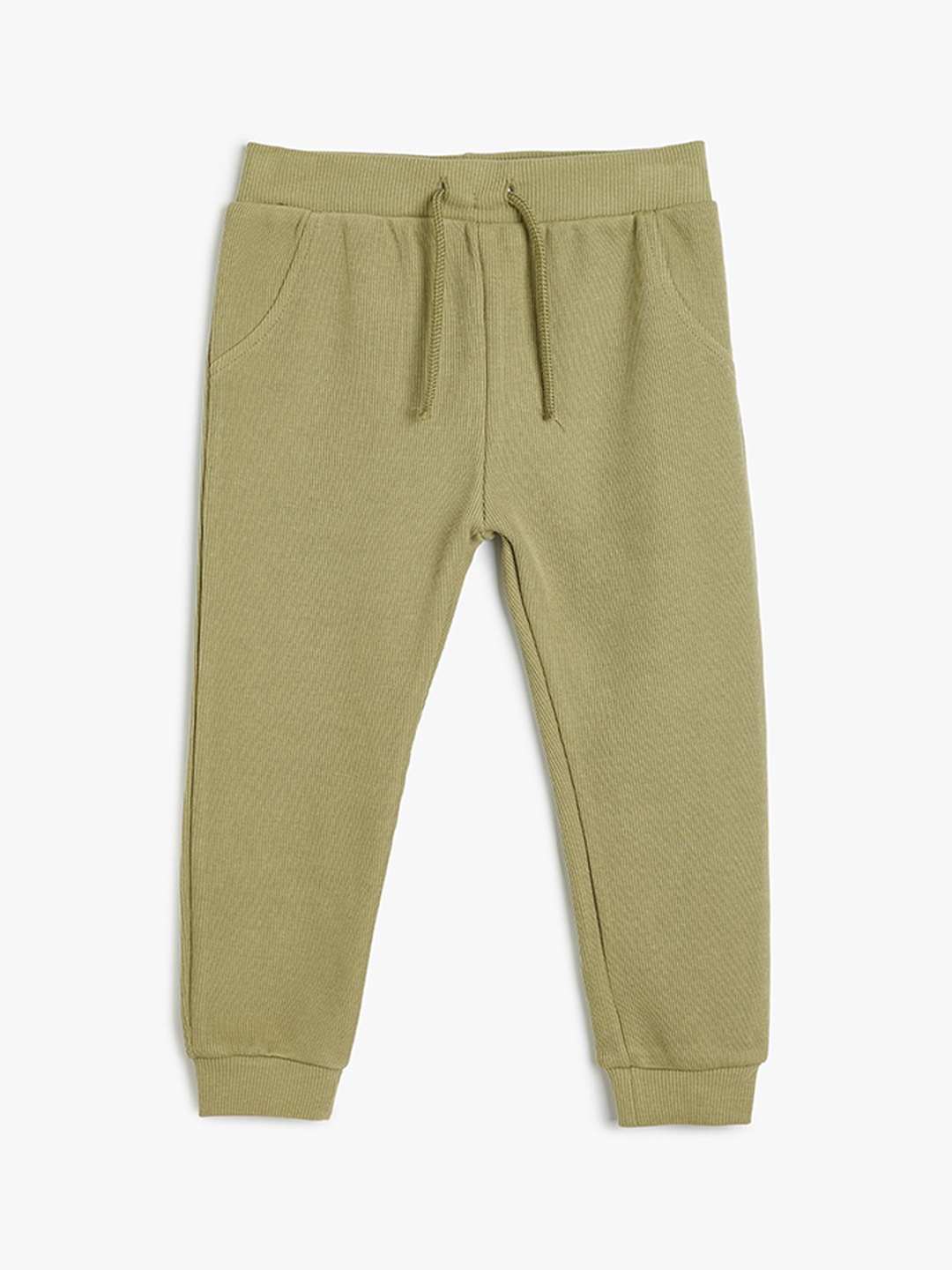 

Koton Boys Solid Cotton Mid Rise Joggers, Green