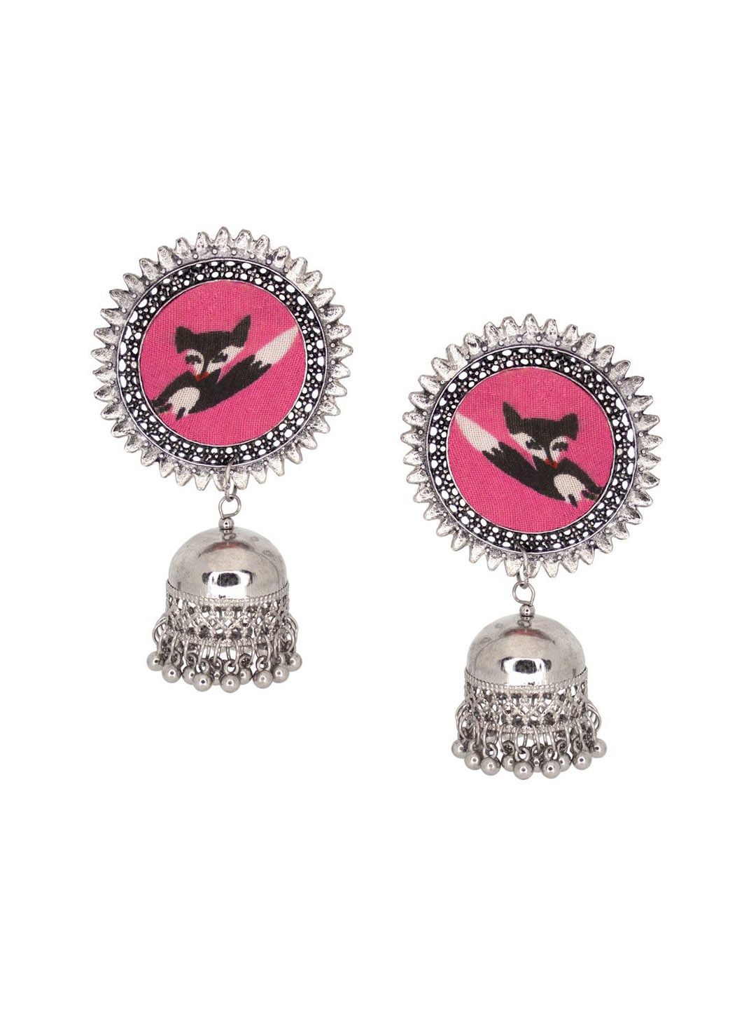 

Sangria Stone Studded & Beaded Drop Earrings, Red