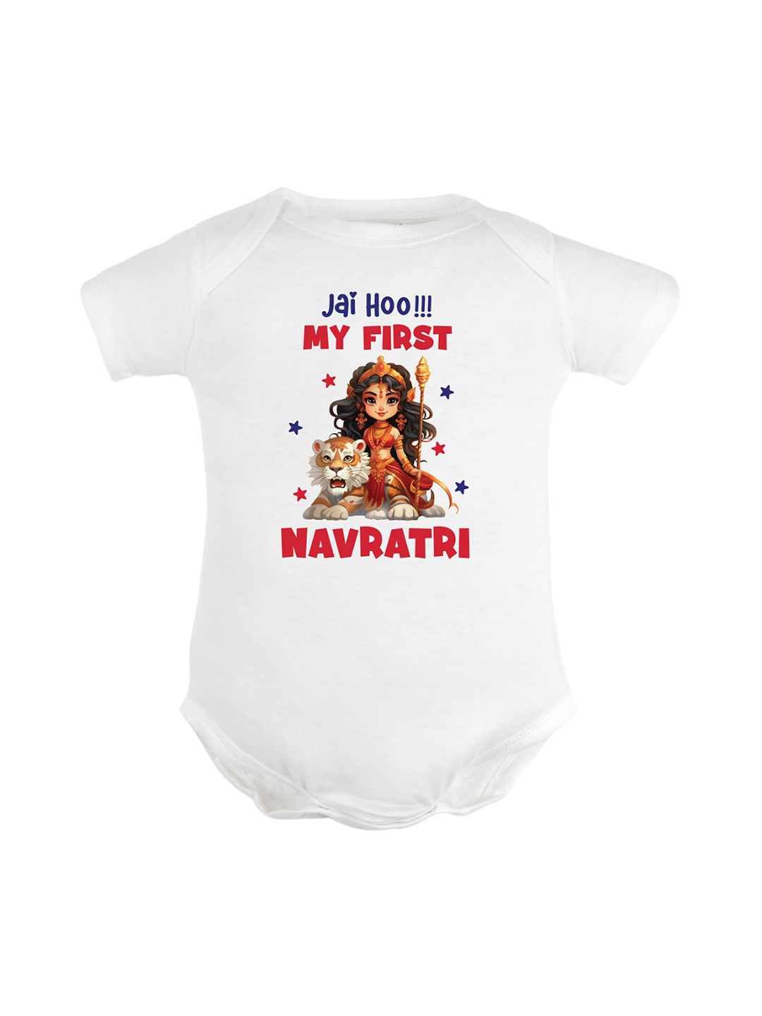 

FFLIRTYGO Infant Cotton Durga Puja Special Body Suit, White