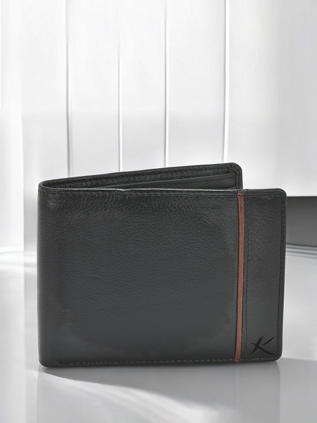 

Kastner Men Textured Leather Two Fold Wallet, Black