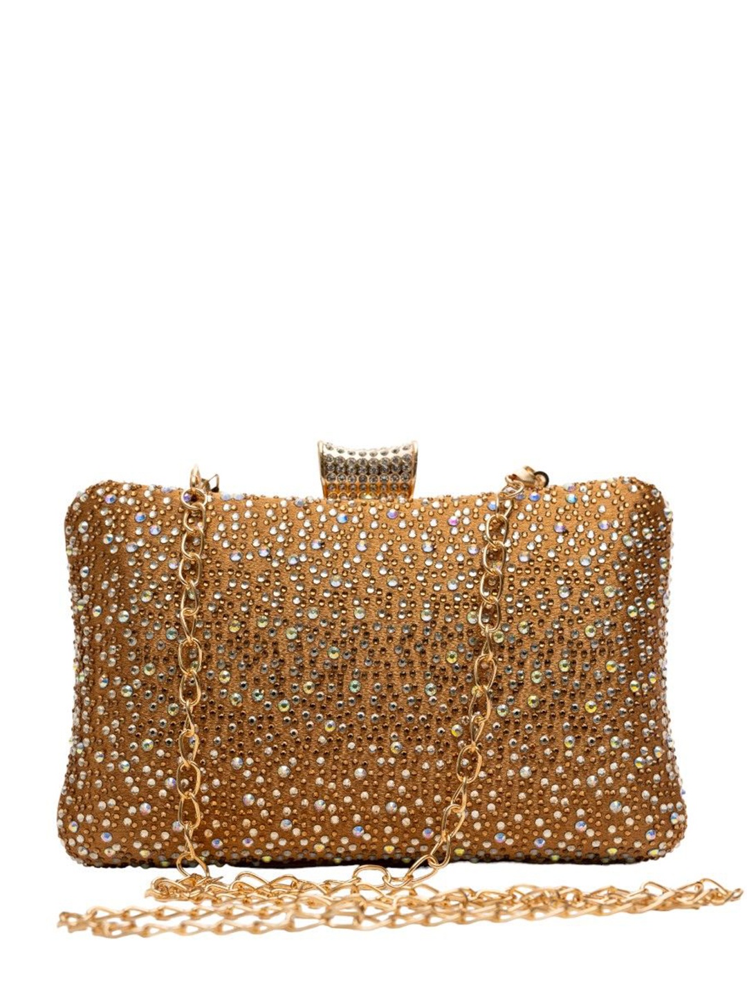 

Vdesi Embellished Box Clutch, Brown