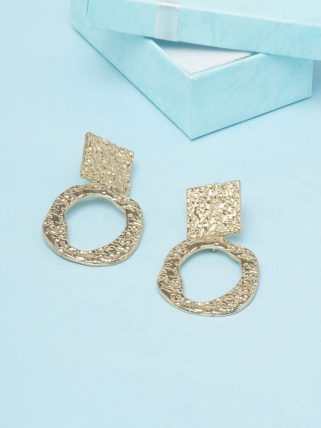 

KPOP Contemporary Drop Earrings, Gold