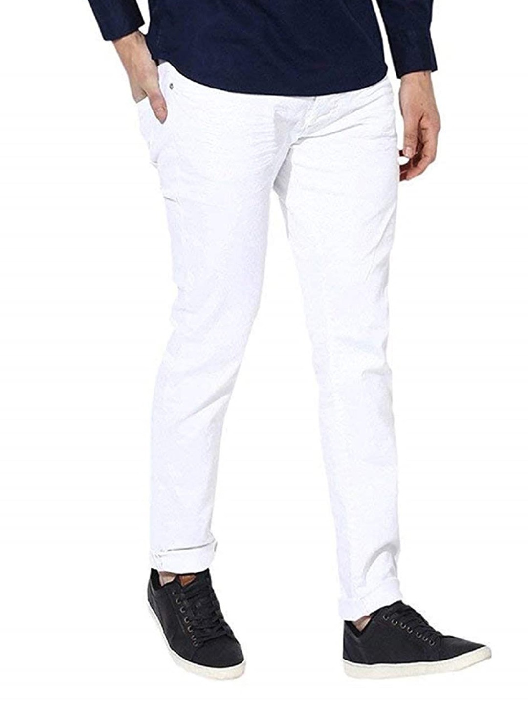 

COMFITS Men Classic Slim Fit Jeans, White