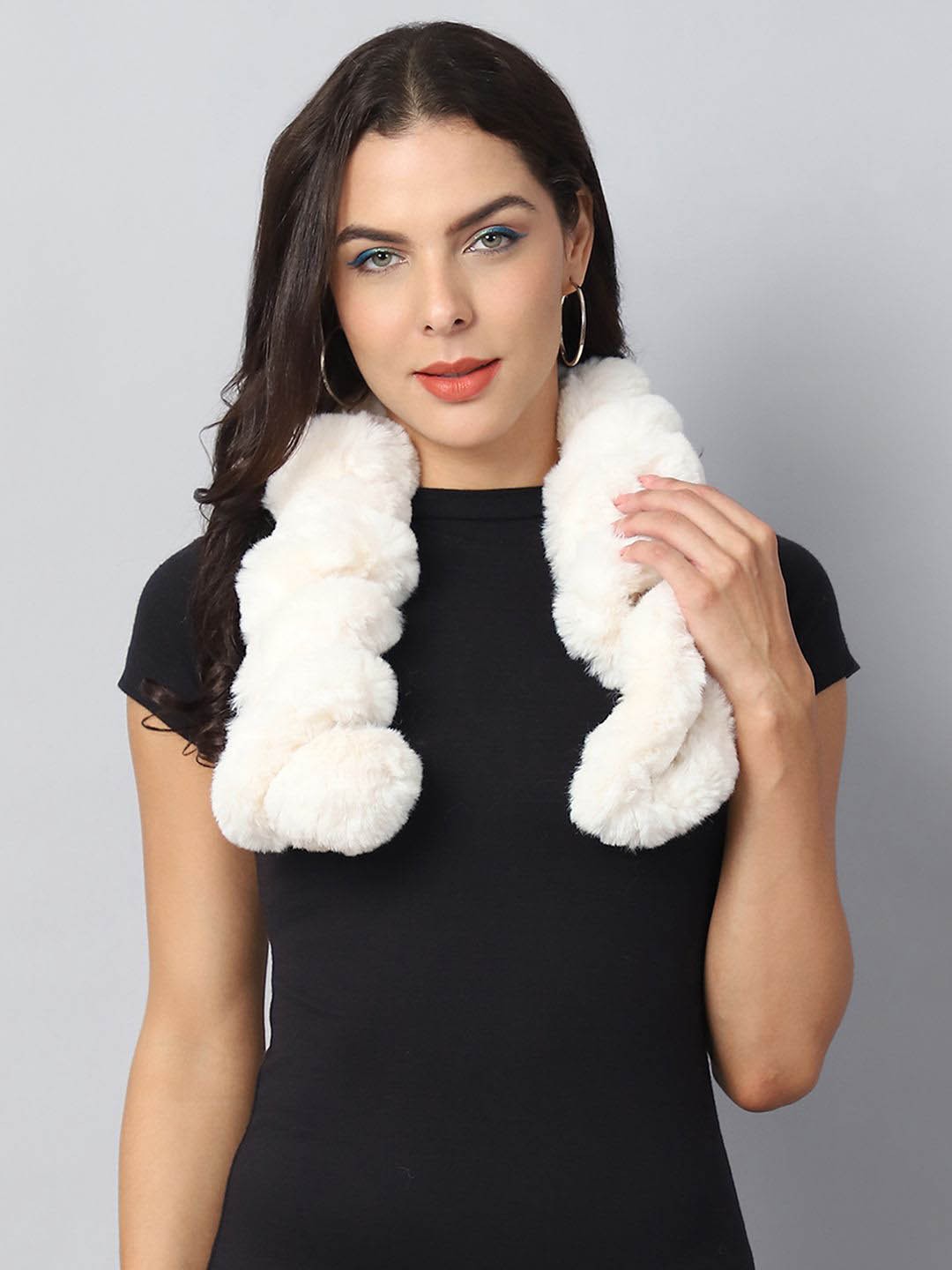 

ELLIS Women Acrylic Mufflers, Cream