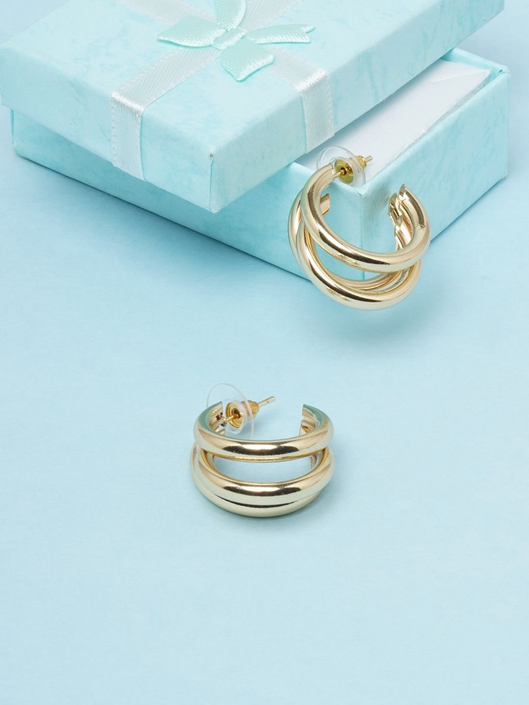 

KPOP Circular Studs Earrings, Gold