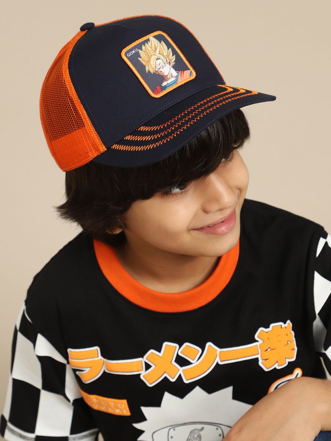 

Kids Ville Boys Dragon Ball Z Printed Caps, Orange