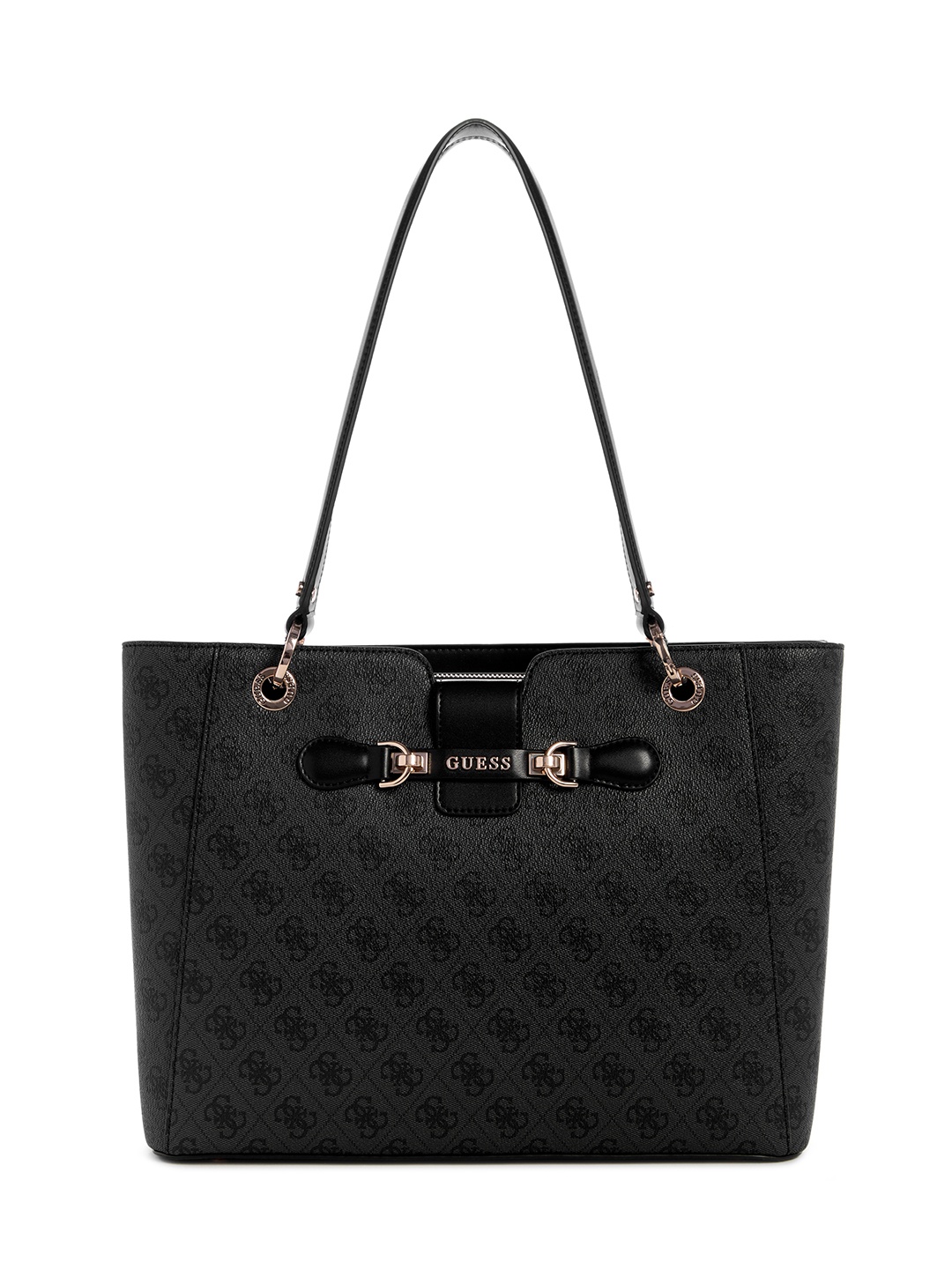 

GUESS Printed PU Structured Tote Bag, Grey