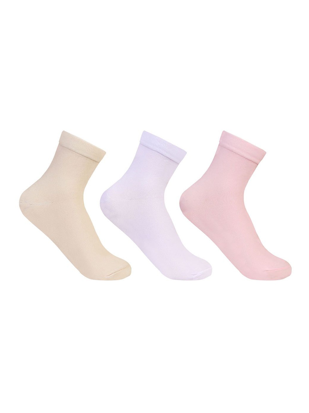 

Bonjour Women Pack Of 3 Assorted Ankle-Length Socks