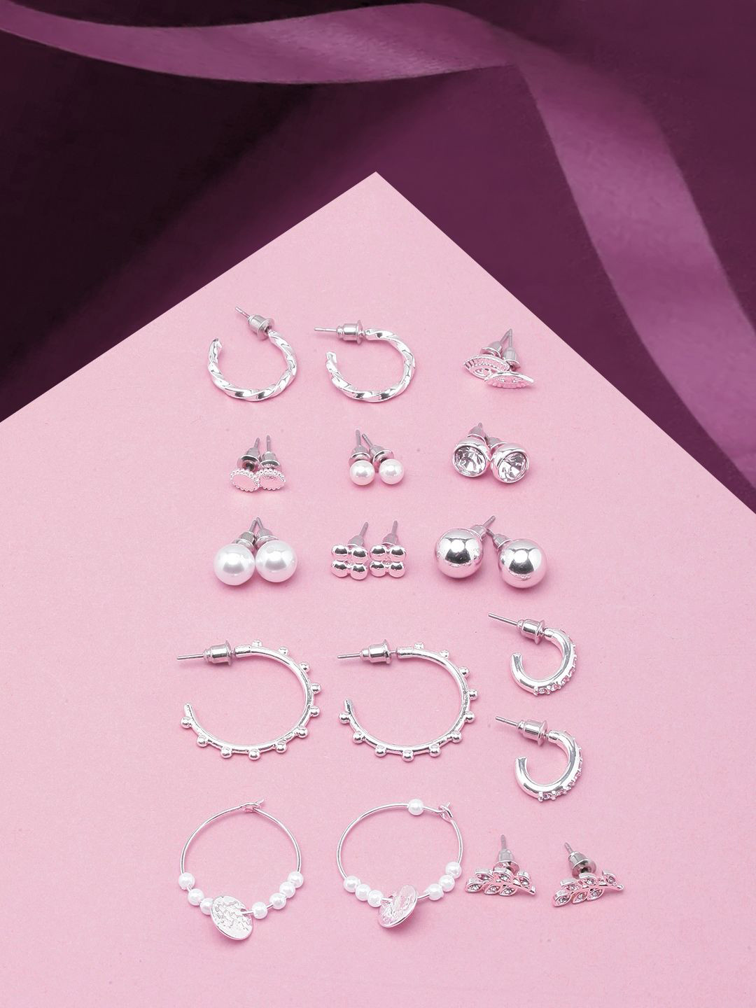 

KPOP Contemporary Drop Earrings, Silver