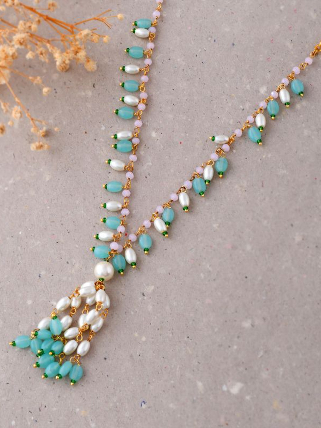 

DASTOOR Gold-Plated Beaded Necklace