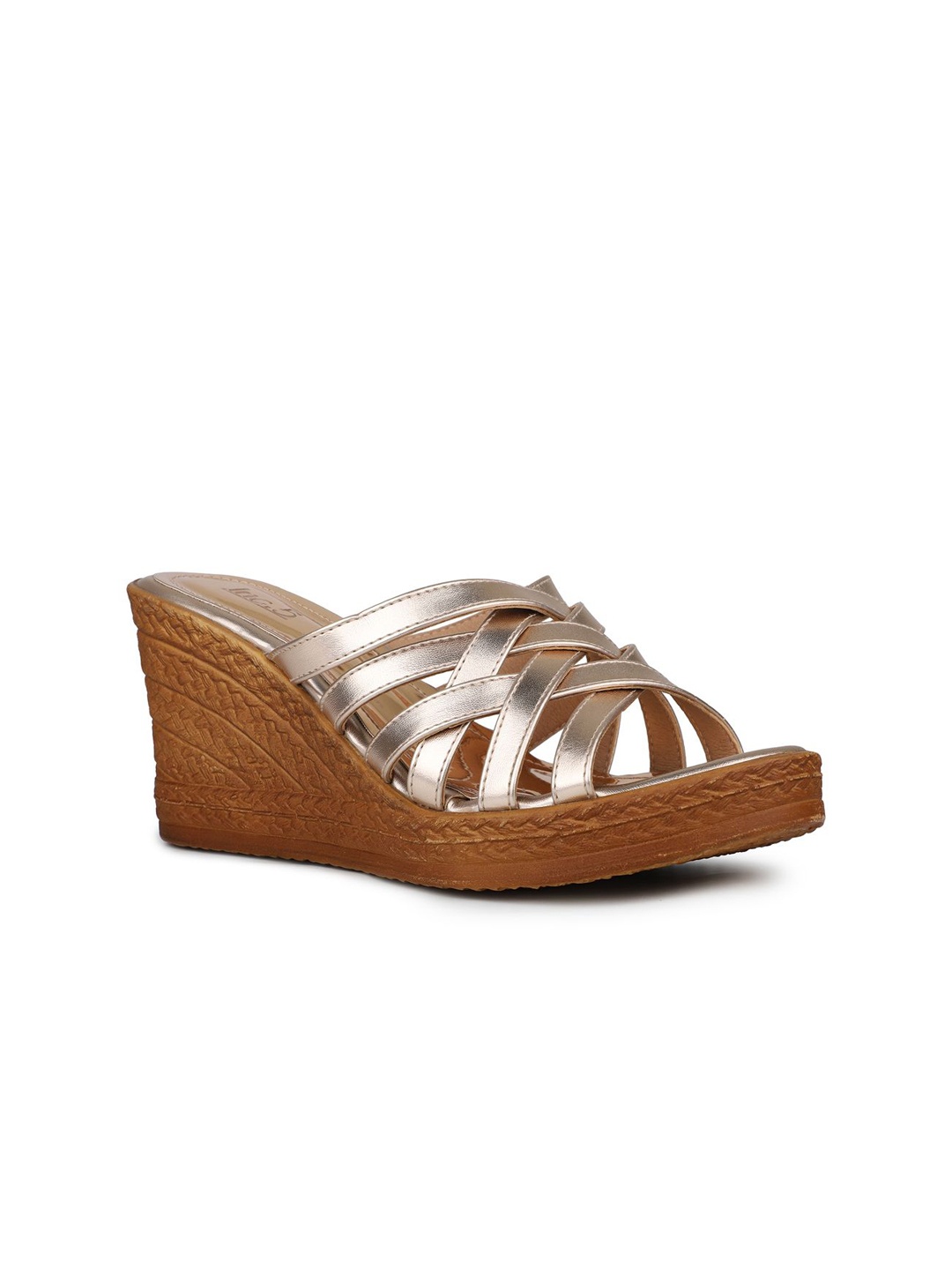

Inc 5 Women Striped Party Wedge Mules, Brown