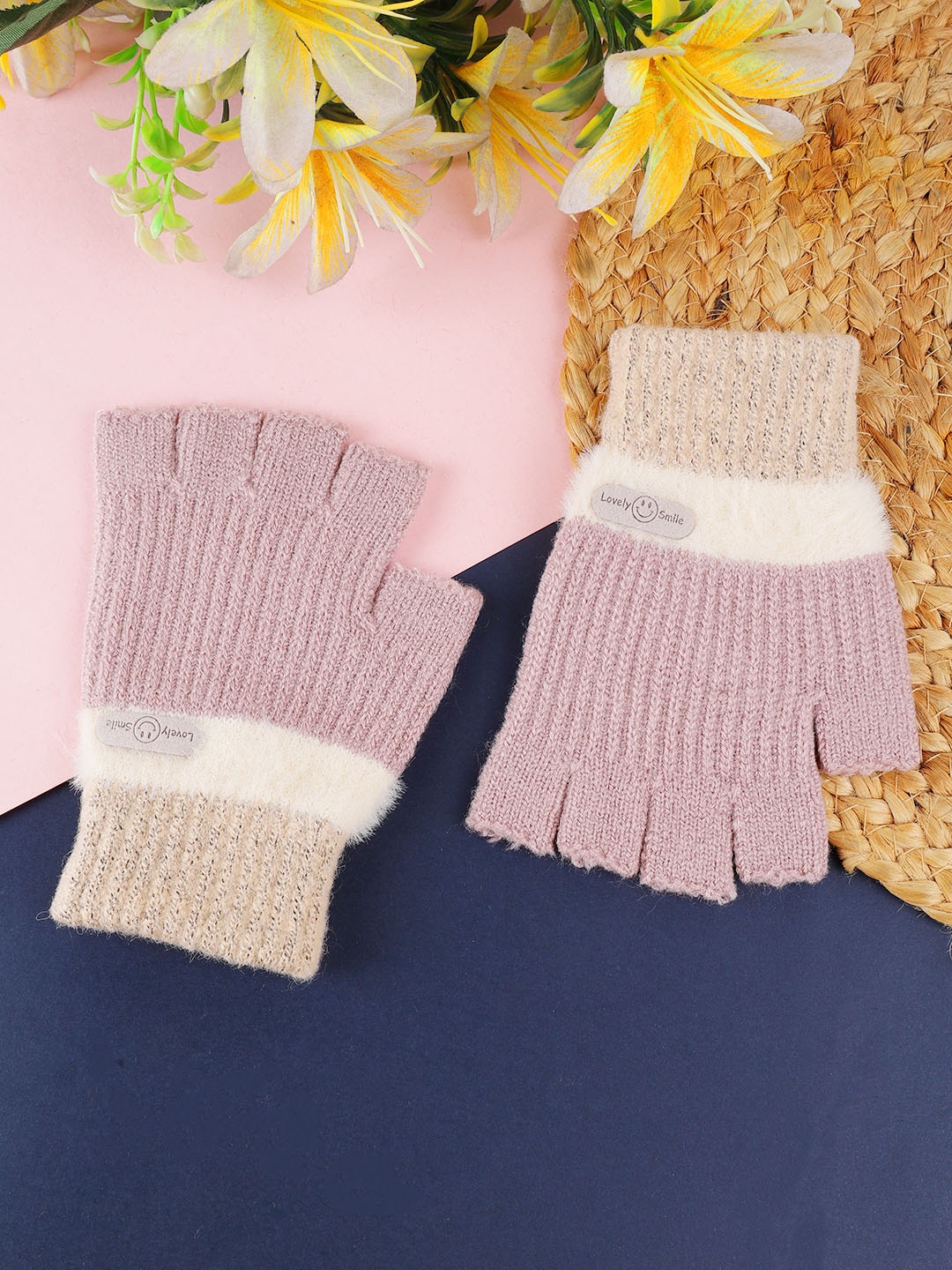 

ELLIS Unisex Patterned Winter Gloves, Lavender