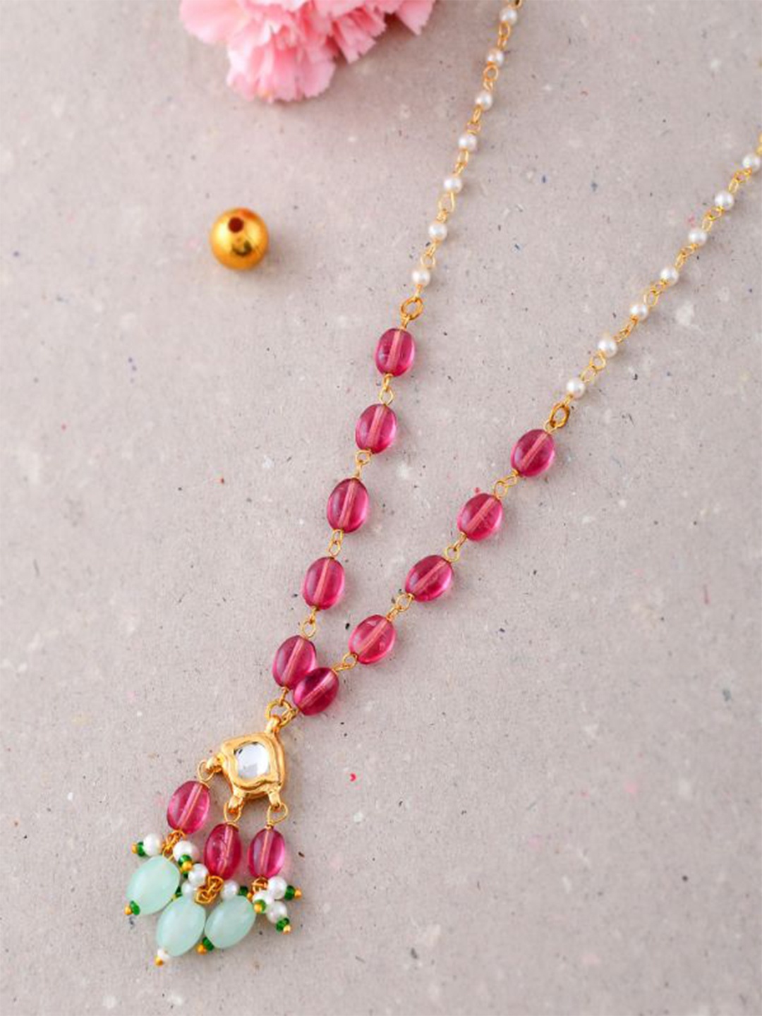 

DASTOOR Gold-Plated Beaded Necklace