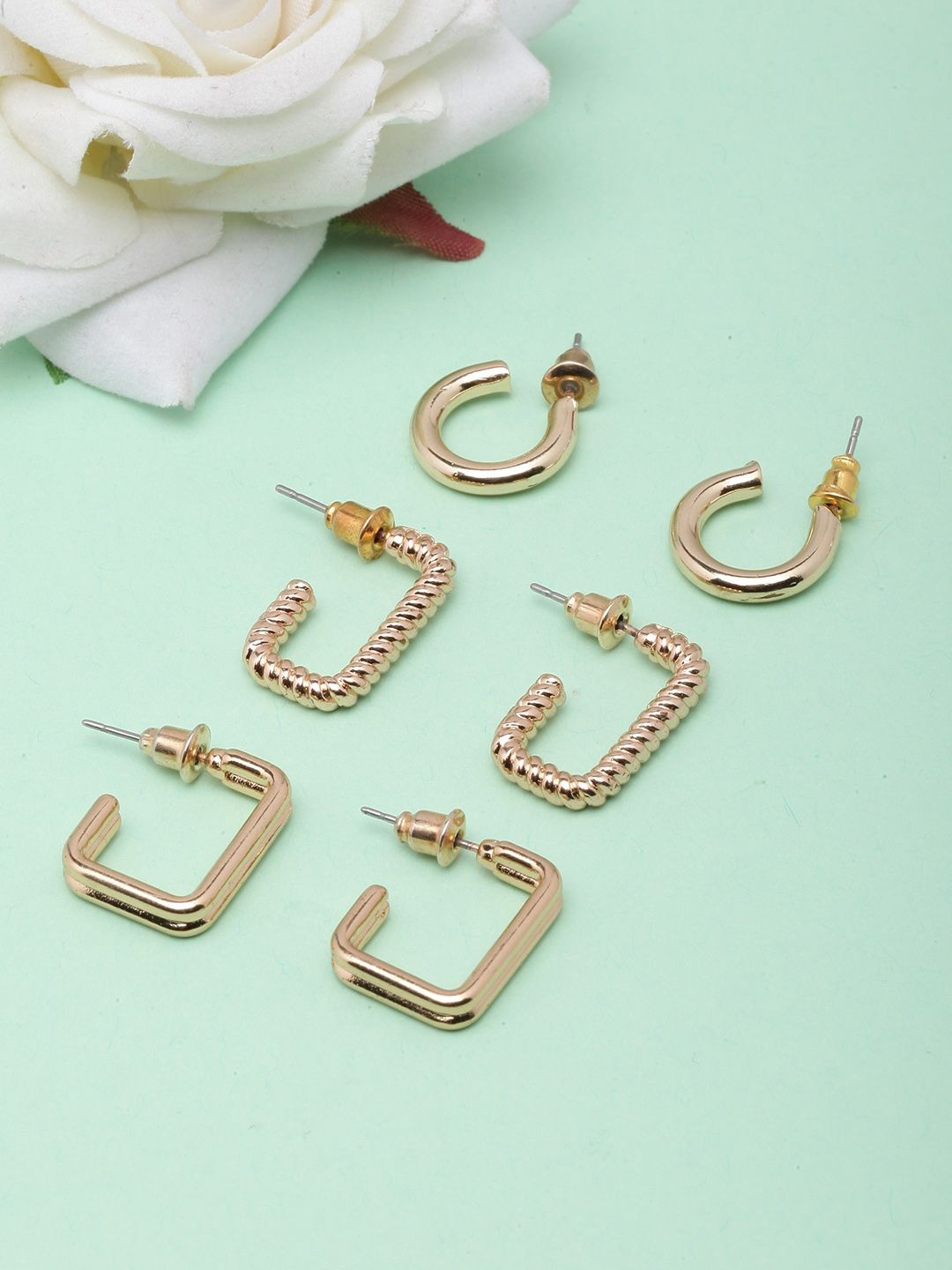 

KPOP Contemporary Drop Earrings, Gold